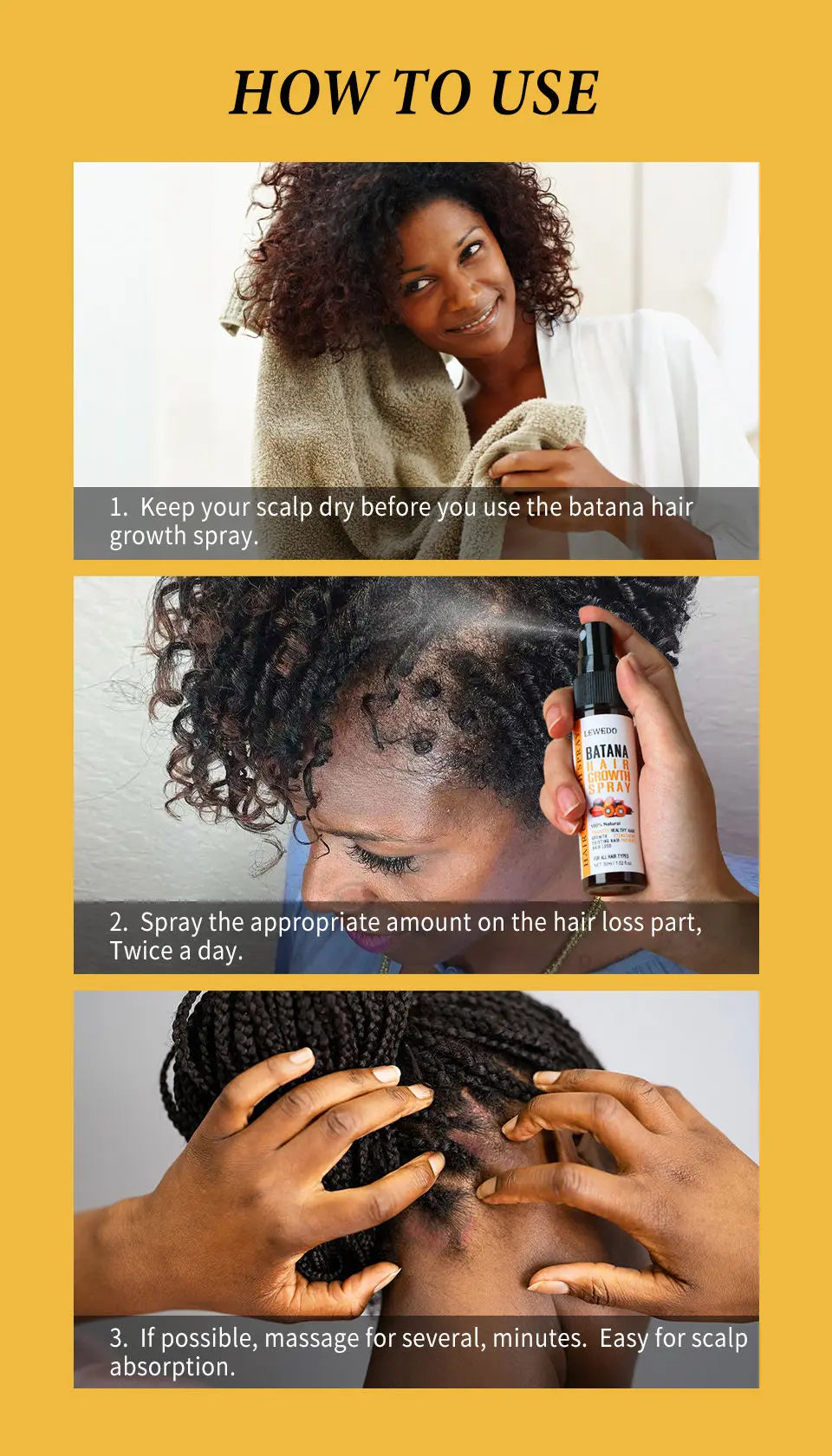 100% Pure Batana Hair Care Oil Hair Growth Oil For Natural Treatment Nourish Reduce Hair Loss Anti-Breakage Hair Thickn Products