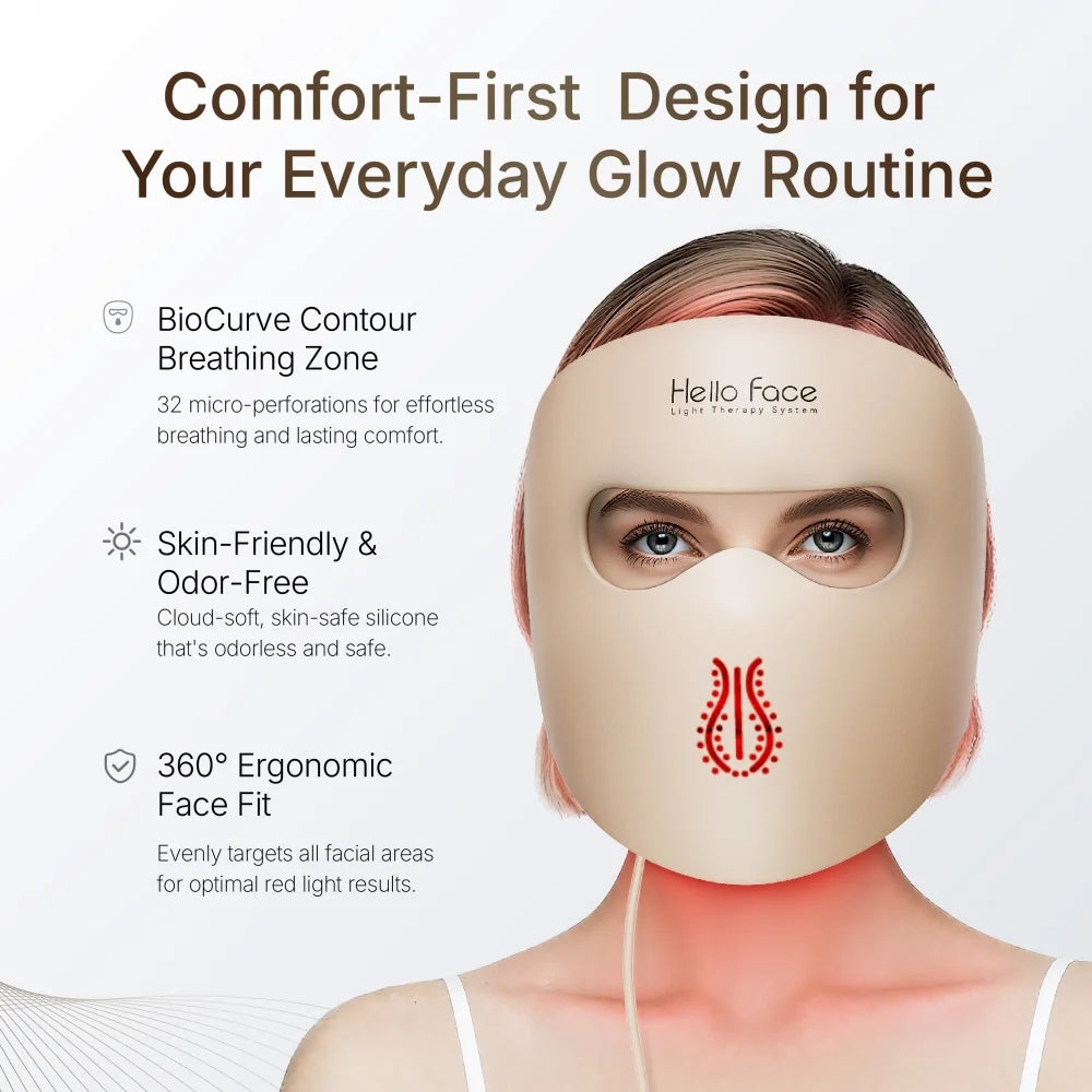 311 LEDs Photon Beauty Mask 4 Color Face Neck Care Flexible Contouring 4D Silicone Mask Hello Face M300 Skin Firming Anti Acne