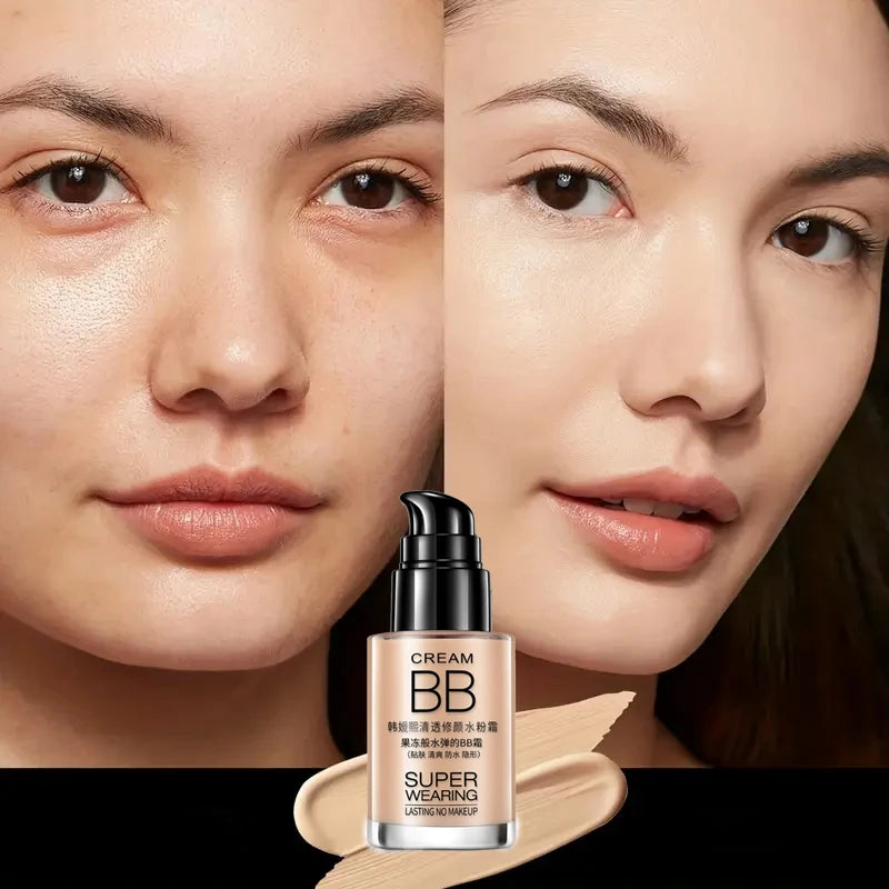 BB foundation cream - moisturizing and isolating, waterproof and sweat proof, lasting concealer, creating a natural look