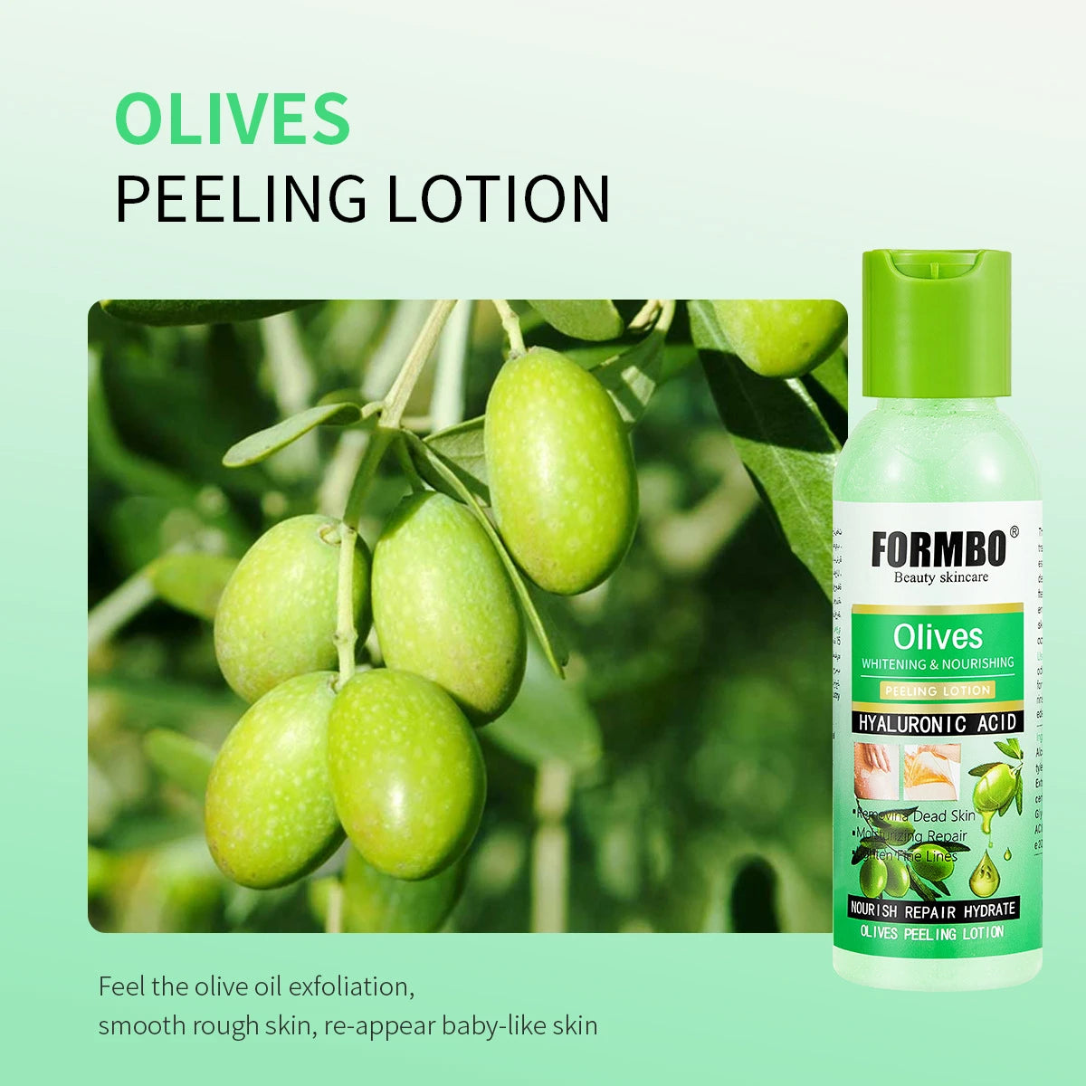 Avocado Peeling Lotion,Olives Face Body Gentle Exfoliating Gel,Removes Dead Skin & Cleanses Pores,Nourishing Moisturizing Repair