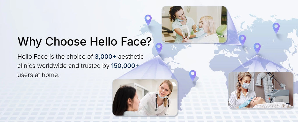 Hello Face 4-Color Baby Blue M500S LED Mask, Soft Ice-Silk Lycra, Ultra-Lightweight, Light-Blocking, High-Fit Face Photon Mask