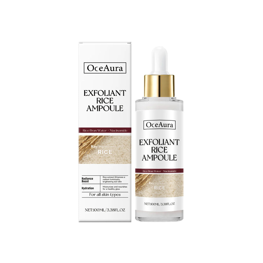Exfoliating Facial Serum Cleansing Pores Remove Dead Skin Purify Oil Control Smoothing Brightening Moisturizing Black Rice Ampou