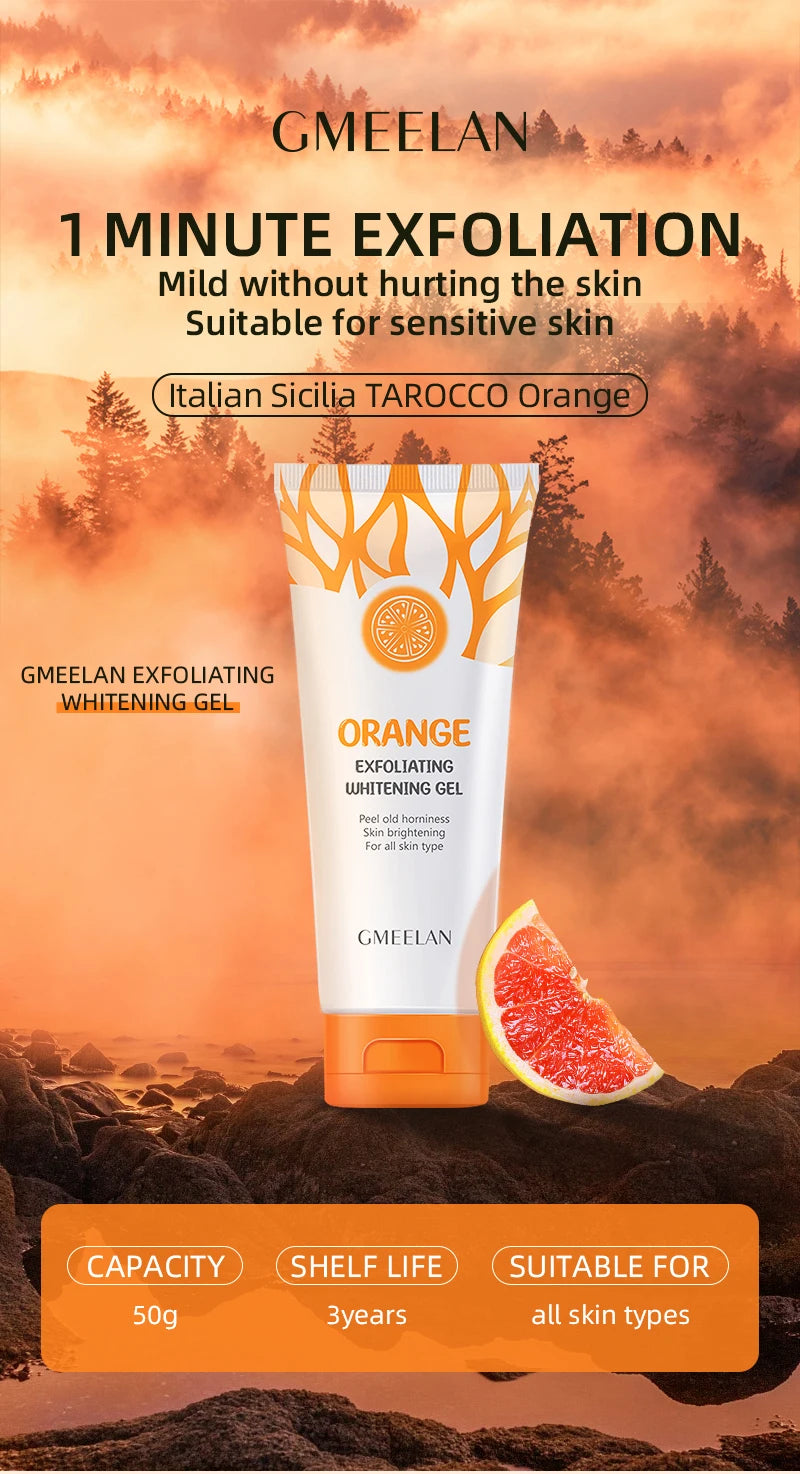 Orange Exfoliating Gel Dead Spot Remover Brighten Peeling 50g Gentle Repair Scrub Whiten Hydrating Moisturizer Korean Skin Care
