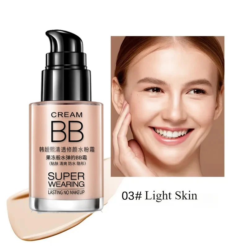 BB foundation cream - moisturizing and isolating, waterproof and sweat proof, lasting concealer, creating a natural look