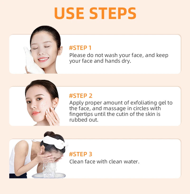 Orange Exfoliating Gel Dead Spot Remover Brighten Peeling 50g Gentle Repair Scrub Whiten Hydrating Moisturizer Korean Skin Care